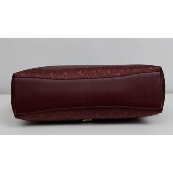 Michael Kors Logo Shailene Small Messenger Bag Purse Merlot Red $328 - Picture 4 of 5